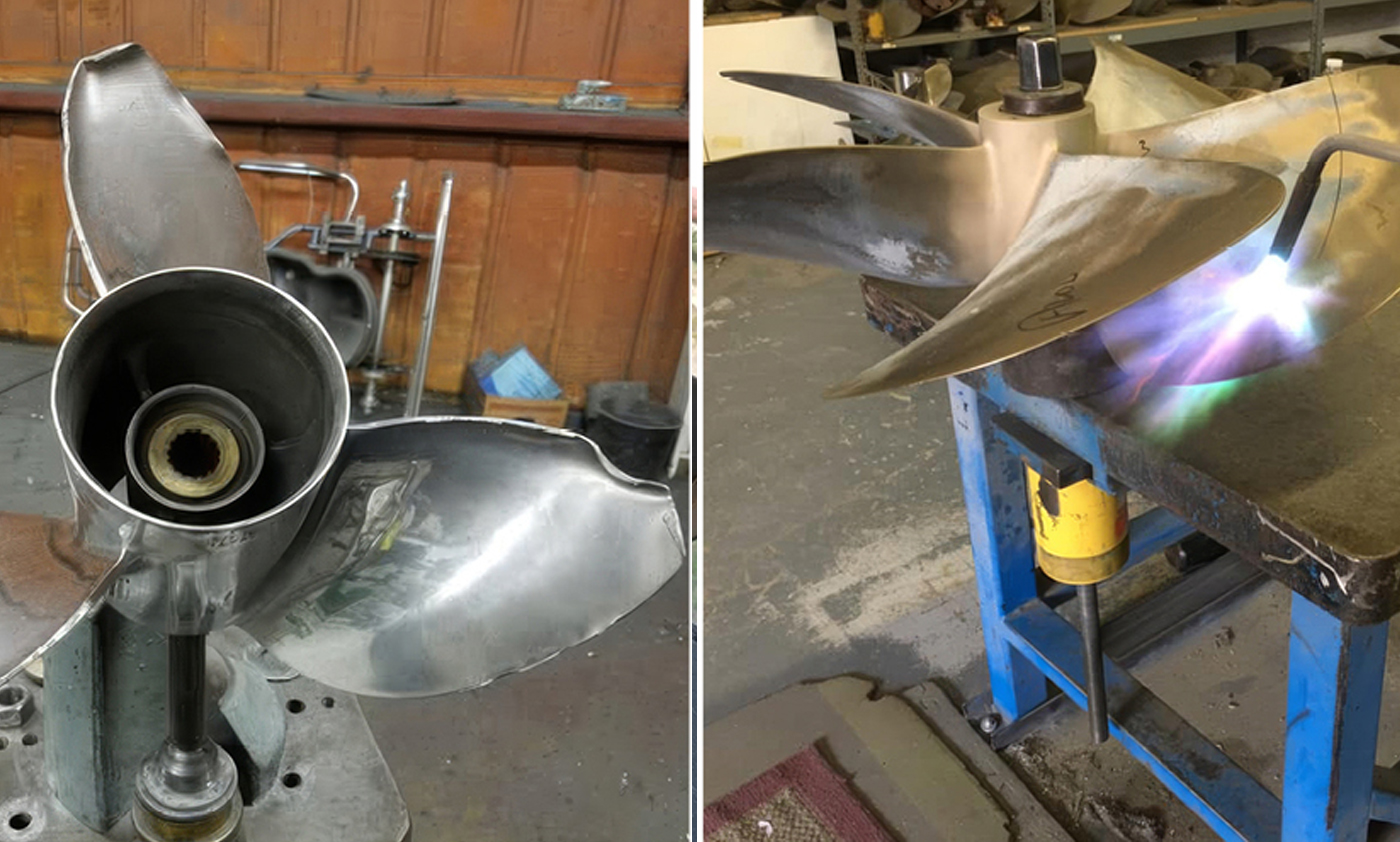 Yamaha-Boaters-LogVol13No11Propellerimage2.jpg There are a few different ways to proceed with a damaged prop. If it’s only slightly dinged, an owner may be able to fix the problem themselves.