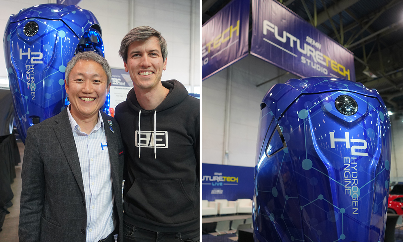 Yamaha-Boaters-Logvol13No39H2MakesWavesimage1-(1).jpg During the SEMA show, influencer Jason Fenske of Engineering Explained spent some time with the Yamaha team to gain a deeper understanding of how a hydrogen-powered outboard could work.