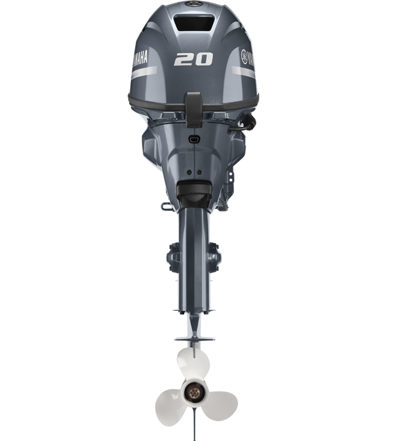 Stern of Yamaha F20 Outboard.