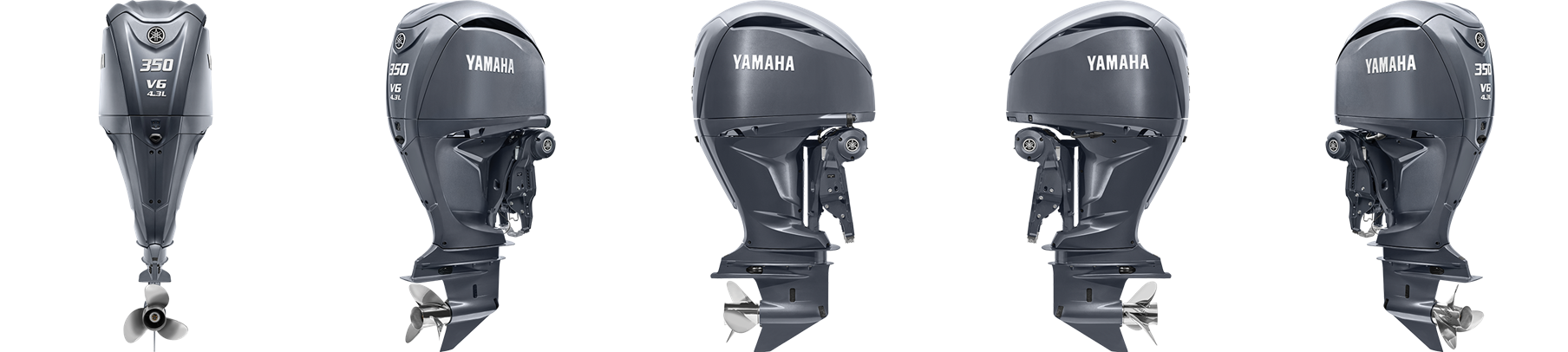 360 view of Yamaha F340 V6 Outboard.