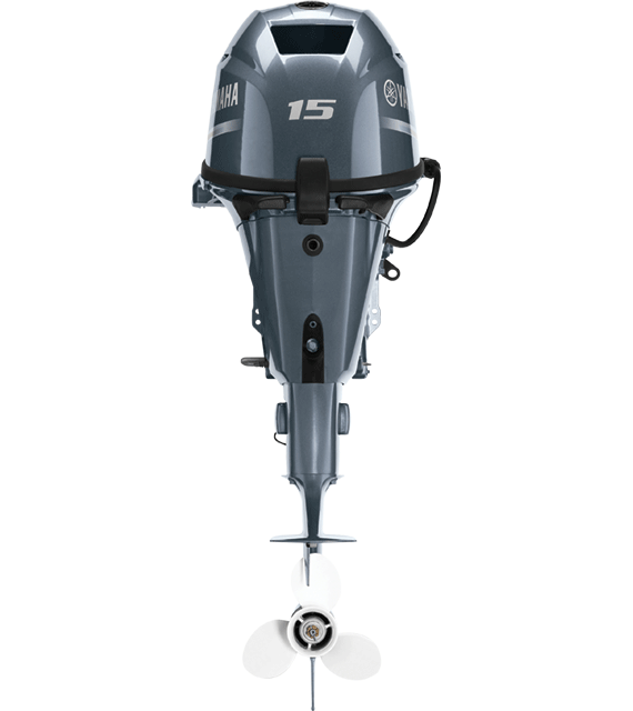 Stern of Yamaha F15 Outboard.